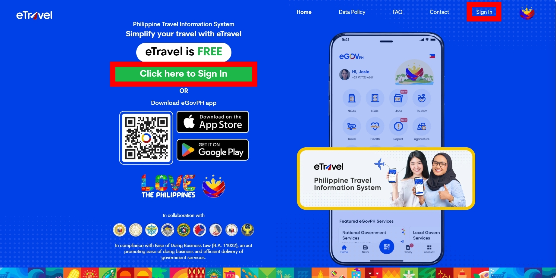 菲律賓eTravel註冊首頁